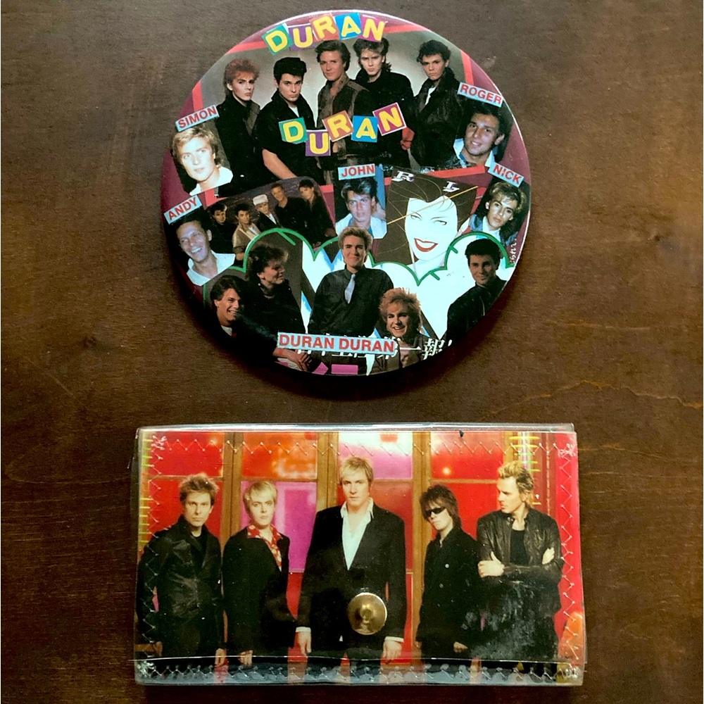 Duran Duran Memorabilia - Large Button and Pocket Book